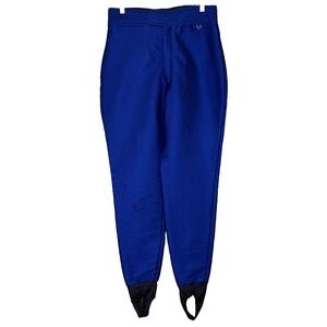 Vintage Schoeller Ski Pants Womens 14 Regular Blue Skifans Stretch Stirrups USA